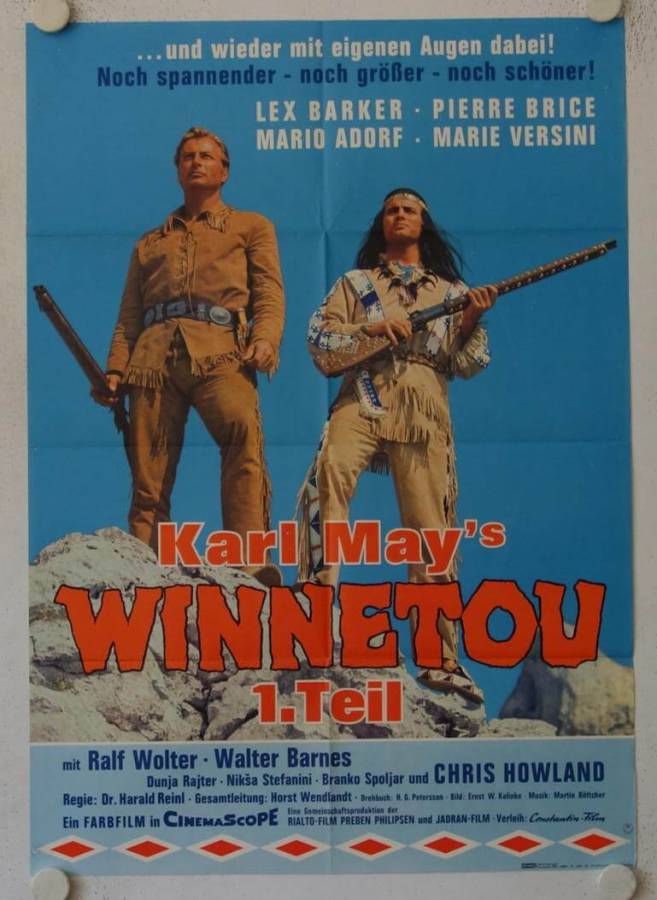 Karl May Winnetou 1 - Apache Gold original release german movie poster